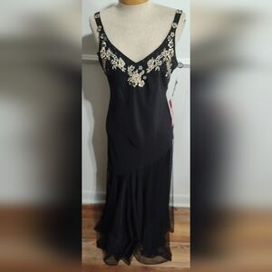 Y2K Maxi Slip Gown Whimsigoth Fairy Grunge size 10P R&M Richards Embroidered NWT